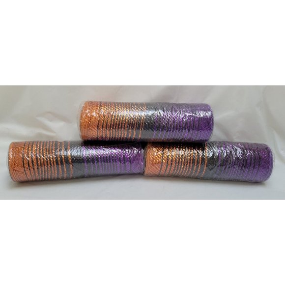 Lot of 3 Place & Time Halloween Fall Black Orange Purple Decorative Mesh Ribbon - Picture 3 of 3